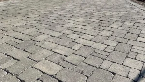 Matching Your Paver Driveway Extension to Existing Landscaping Custom paver walkway example
