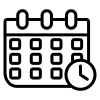 A black calendar icon