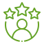 A green review icon